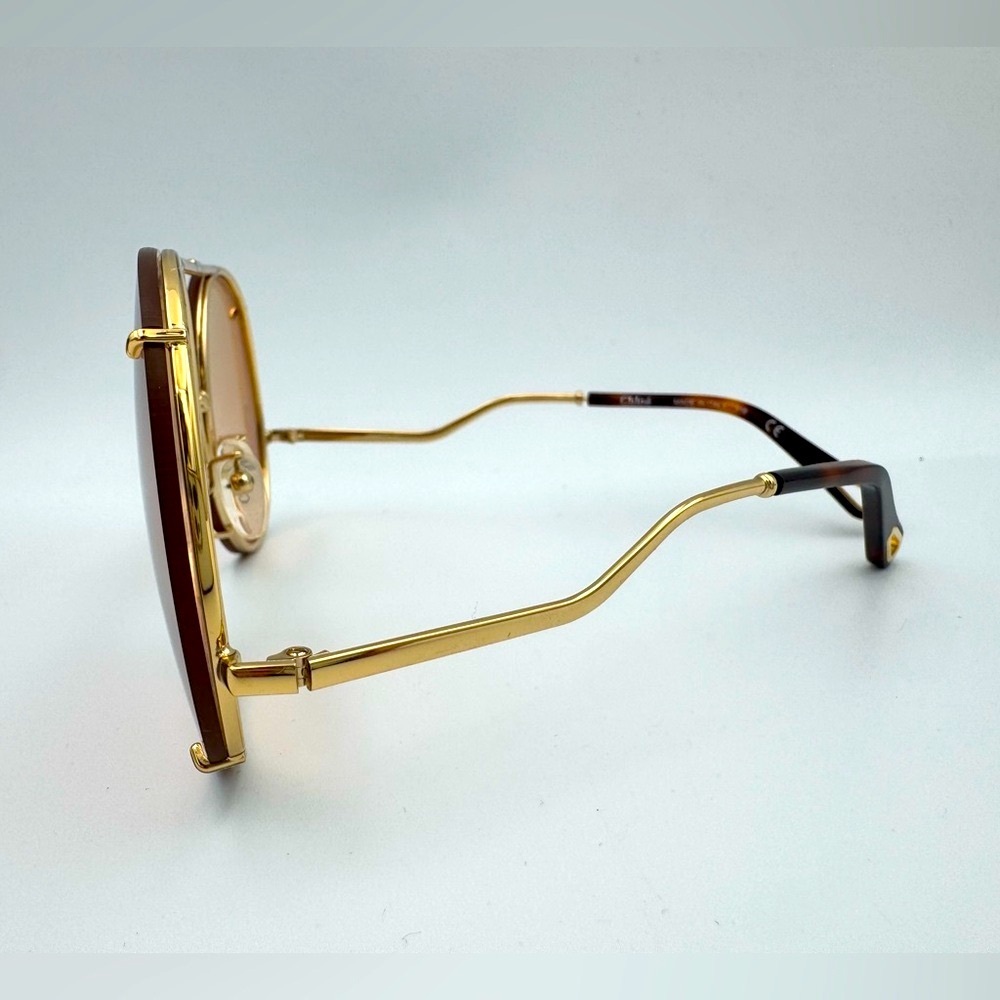 CHLOÉ VICKY INTERCHANGEABLE LENSES AVIATOR SUNGLASSES - Picture 5 of 15
